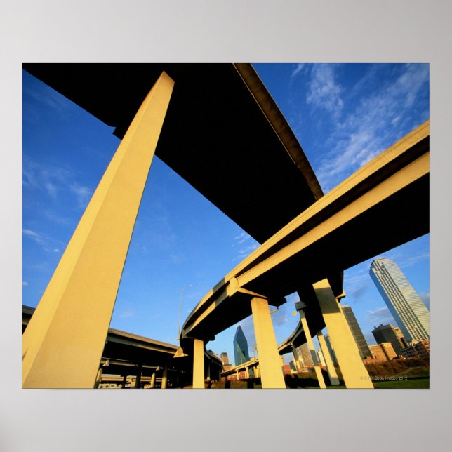 Freeway Overpass i Dallas Poster (Framsidan)