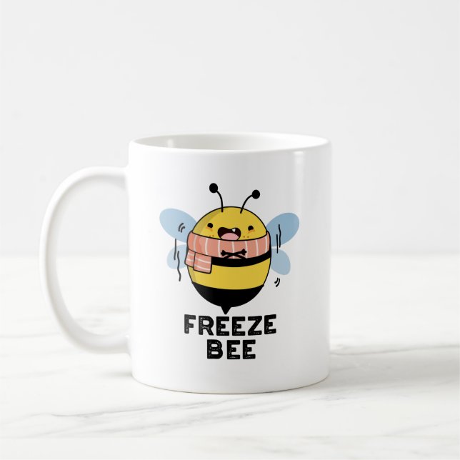 Freeze Bee Funny Insekt Kryp Pun Kaffemugg (Vänster)