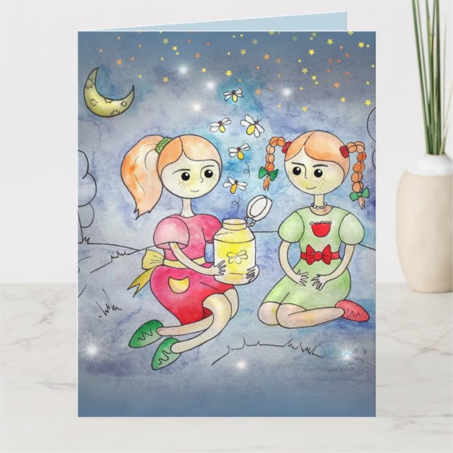 FREFLIES FRIEND SISTER-TÄNKANDET AV DIG CARDS KORT (Framsida)