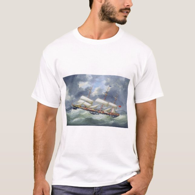 Fregatt Träningsfartyg Atalanta 1885 T Shirt (Framsida)