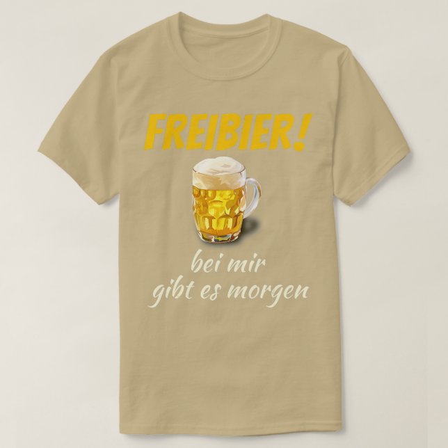 Freibier gibt es båren for bartender och öl dr t shirt (Design framsida)