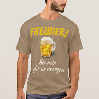 Freibier gibt es båren for bartender och öl dr t shirt