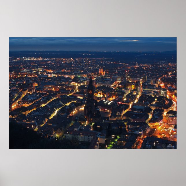 Freiburg bei Nacht Poster (Framsidan)