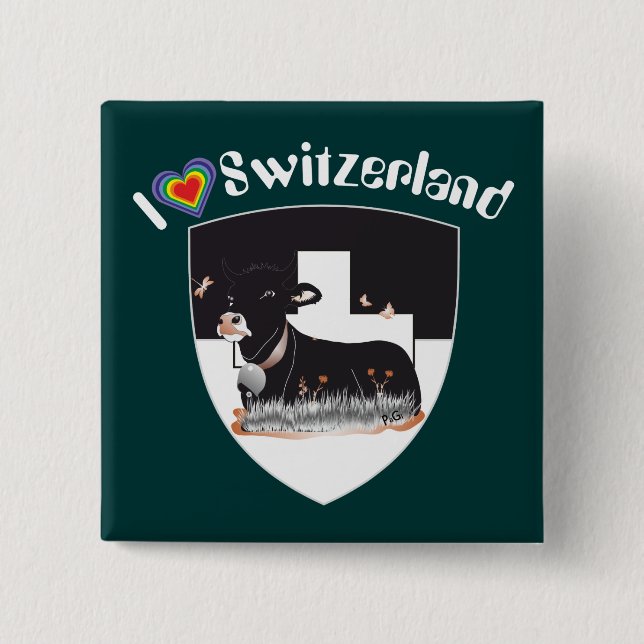 Freiburg/Fribourg Schweiz Suisse Buttons Knapp (Framsida)