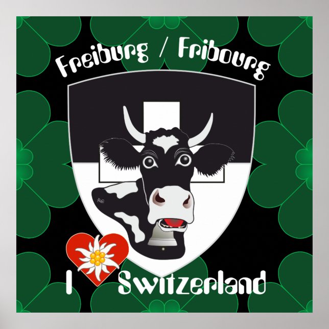 Freiburg Fribourg Schweiz Suisse Poster (Framsidan)