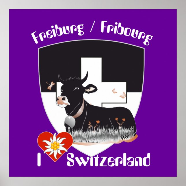 Freiburg Fribourg Schweiz Suisse Poster (Framsidan)