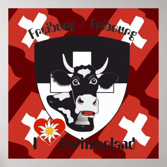 Freiburg Fribourg Schweiz Suisse Poster (Framsidan)
