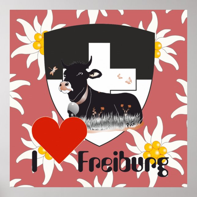 Freiburg Fribourg Schweiz Suisse Poster (Framsidan)