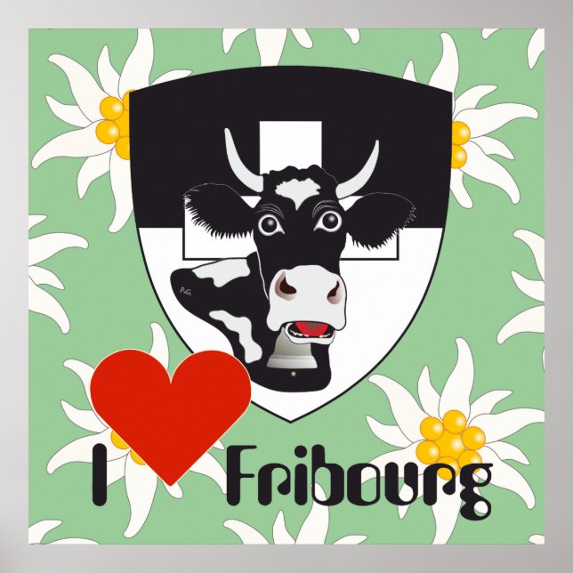 Freiburg Fribourg Schweiz Suisse Poster (Framsidan)