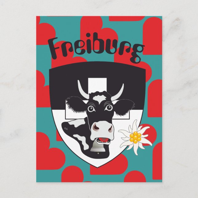 Freiburg/Fribourg Schweiz Suisse Postkarte Vykort (Framsida)