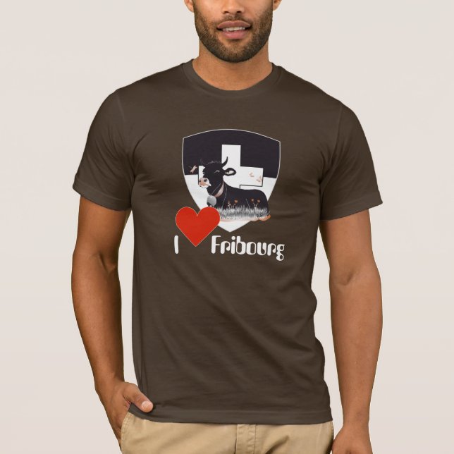 Freiburg / Fribourg Schweiz Suisse T-Shirt (Framsida)