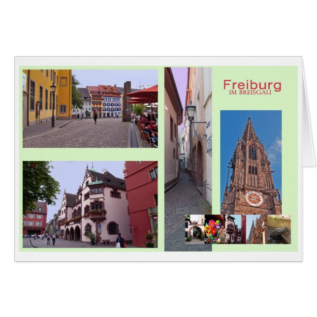 Freiburg im Breisgau Hälsningskort (Framsidan Horizontal)