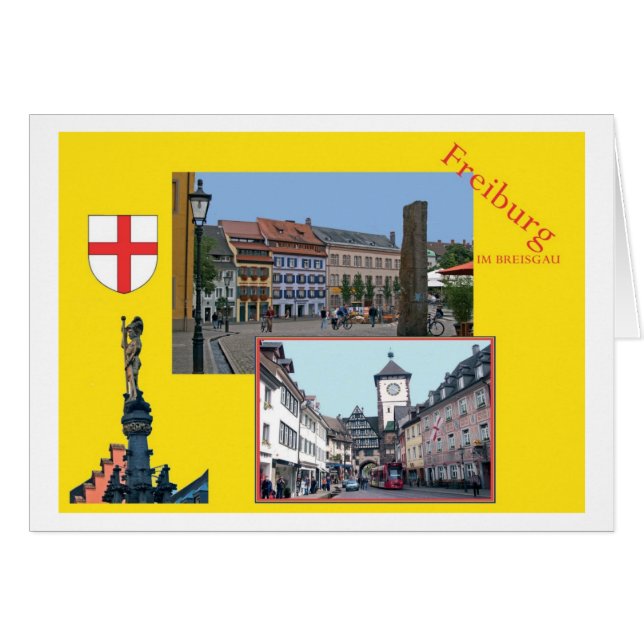 Freiburg im Breisgau Hälsningskort (Framsidan Horizontal)