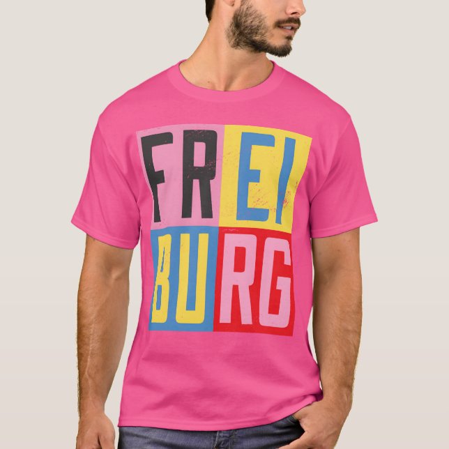 Freiburg stadsdesigngåva t shirt (Framsida)