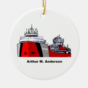 Freighter Arthur M. Andersson Julgransprydnad Keramik