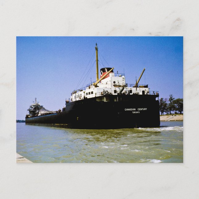 Freighter Canadian Century lämnar Soo Vykort (Framsida)