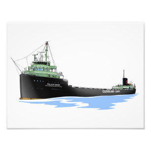 Freighter Willis B. Boyer Cleveland Clips Fototryck