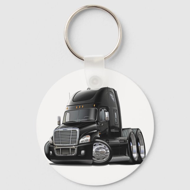Freightliner Cascadia Black Lastbil Nyckelring (Framsida)