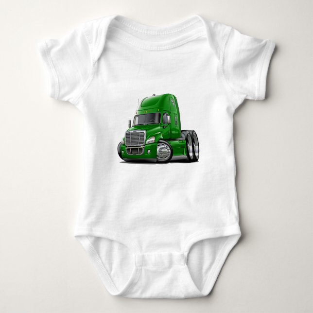 Freightliner Cascadia gröntlastbil T Shirt (Framsida)