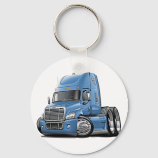Freightliner Cascadia Lt Blue Lastbil Nyckelring