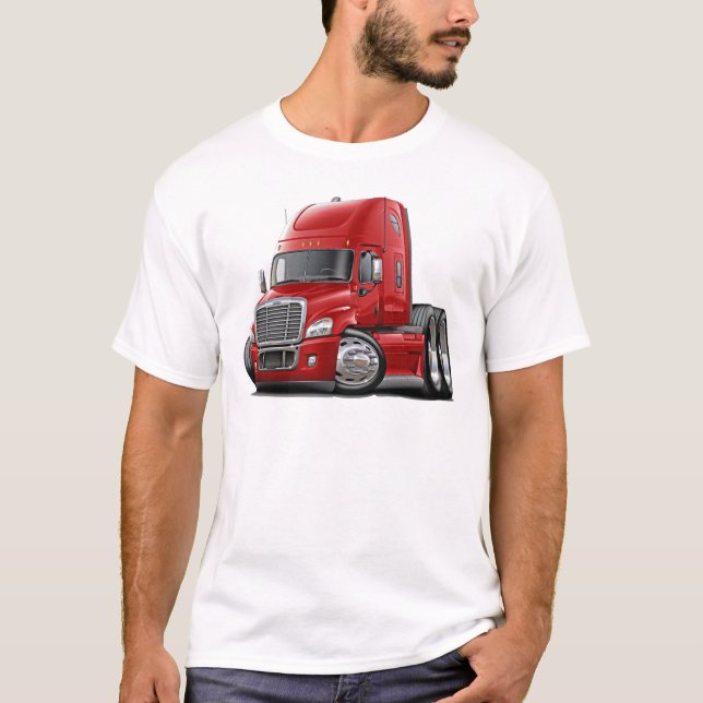 Freightliner Cascadia röd lastbil Tröja (Framsida)