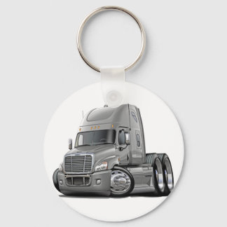 Freightliner Cascadia Silver Lastbil Nyckelring