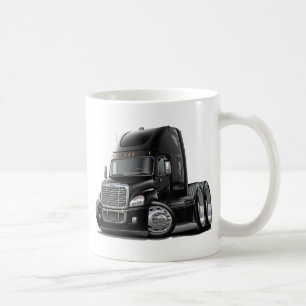Freightliner Cascadia svartlastbil Kaffemugg