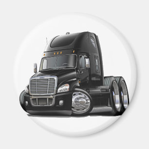Freightliner Cascadia svartlastbil Magnet