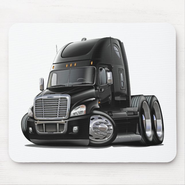 Freightliner Cascadia svartlastbil Musmatta (Framsidan)