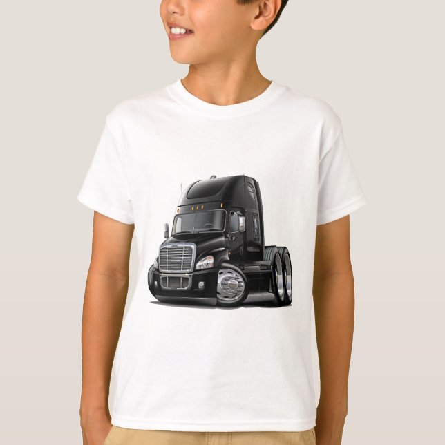 Freightliner Cascadia svartlastbil Tröja (Framsida)
