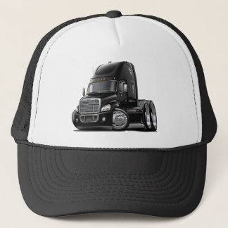 Freightliner Cascadia svartlastbil Truckerkeps