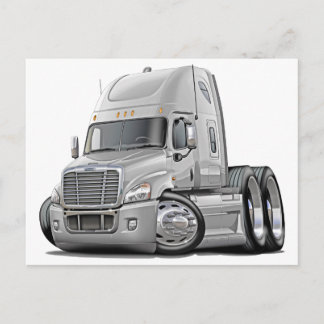 Freightliner Cascadia White Lastbil Vykort