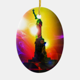 Freiheitsstatue New York Julgransprydnad Keramik