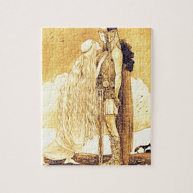 Freja och Svipdag av John Bauer Pussel (Vertikal)