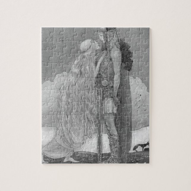 Freja och Svipdag av John Bauer Pussel (Vertikal)