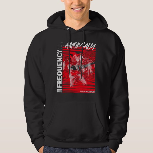 Frekvens - Anomaly Science Abstrakt Streetwear Hoodie (Framsida)