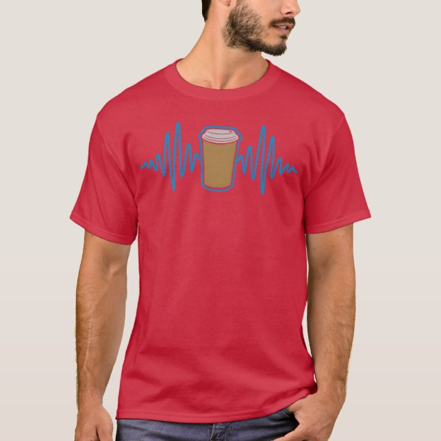 frekvens kaffemuggen på familjen t shirt (Framsida)