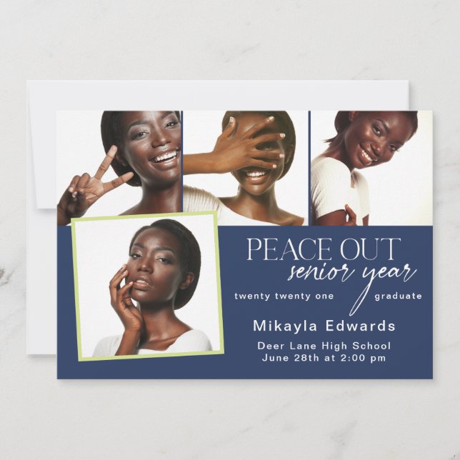 Frekvens ut - äldre fotoutbjudan till Studenten Inbjudningar (Framsida)