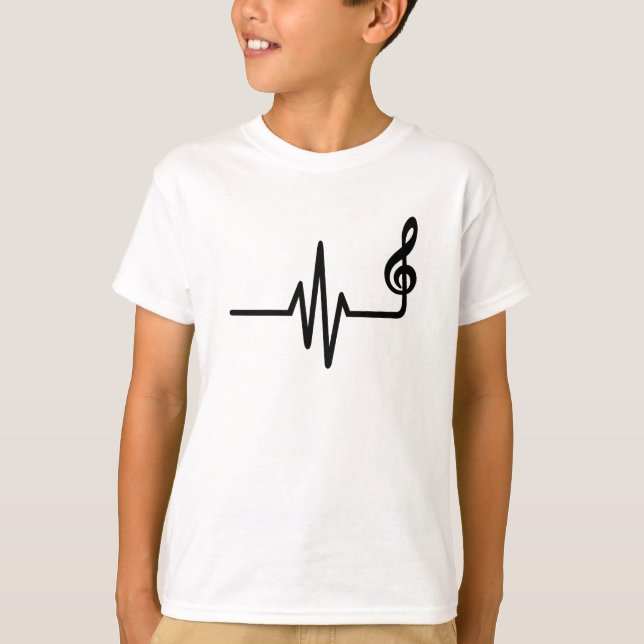 Frekvensmusik noterar t-shirt (Framsida)