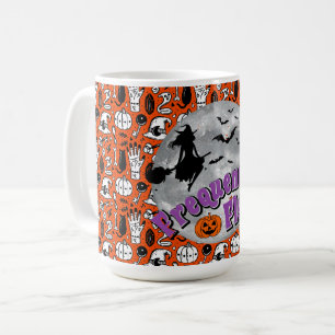 Frekvent Flyer Halloween Witch Riding Broomstick Kaffemugg