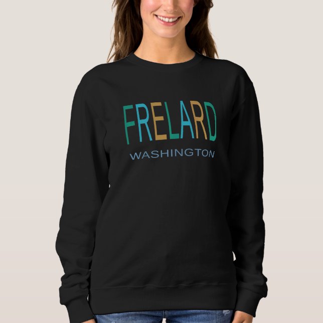 FRELARD WASHINGTON Blue Green and Yellow FRELARD S T Shirt (Framsida)
