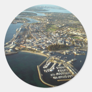Fremantle Harbour, Westerna Australien Runt Klistermärke