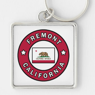 Fremont California Fyrkantig Silverfärgad Nyckelring