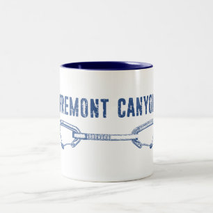 Fremont Canyon Wyoming Sten klätteravdragsklocka Två-Tonad Mugg