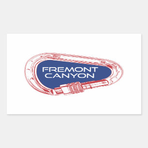 Fremont Canyon Wyoming Sten klättringsbrickor Rektangulärt Klistermärke