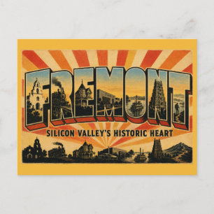Fremont Kalifornien Silicon Valley Hjärta Vintage  Vykort
