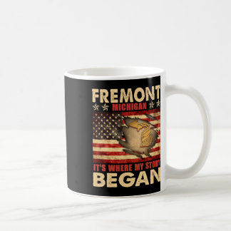 Fremont Michigan USA flagga 4 juli Kaffemugg