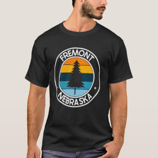 Fremont Nebraska NE USA City Pride Retro Sunset T Shirt