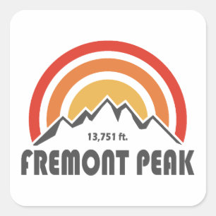 Fremont Peak Wyoming Fyrkantigt Klistermärke