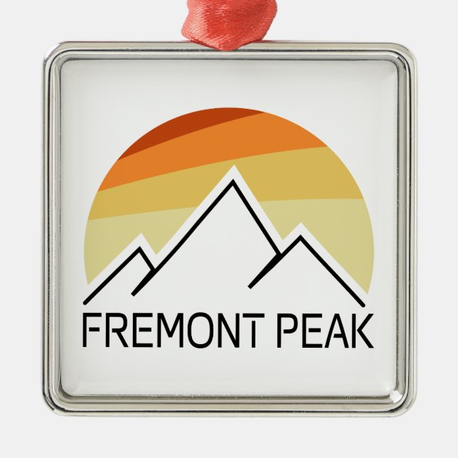 Fremont Peak Wyoming Retro Julgransprydnad Metall (Framsidan)